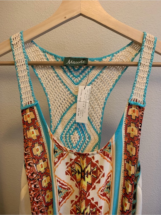 Anthropologie Dresses & Skirts - Anthropologie Maude Boho Crochet Back Maxi Dress Small NWT Double Slit